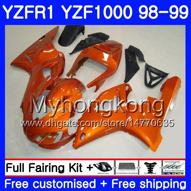 Carroçaria Para YAMA YZF R 1 YZF 1000 YZF1000-YZFR1 98 99 Armação Laranja Brilhante 235HM.9 YZF-1000 YZF-R1 98 99 Corpo YZF R1 1998 1999 Carenagem