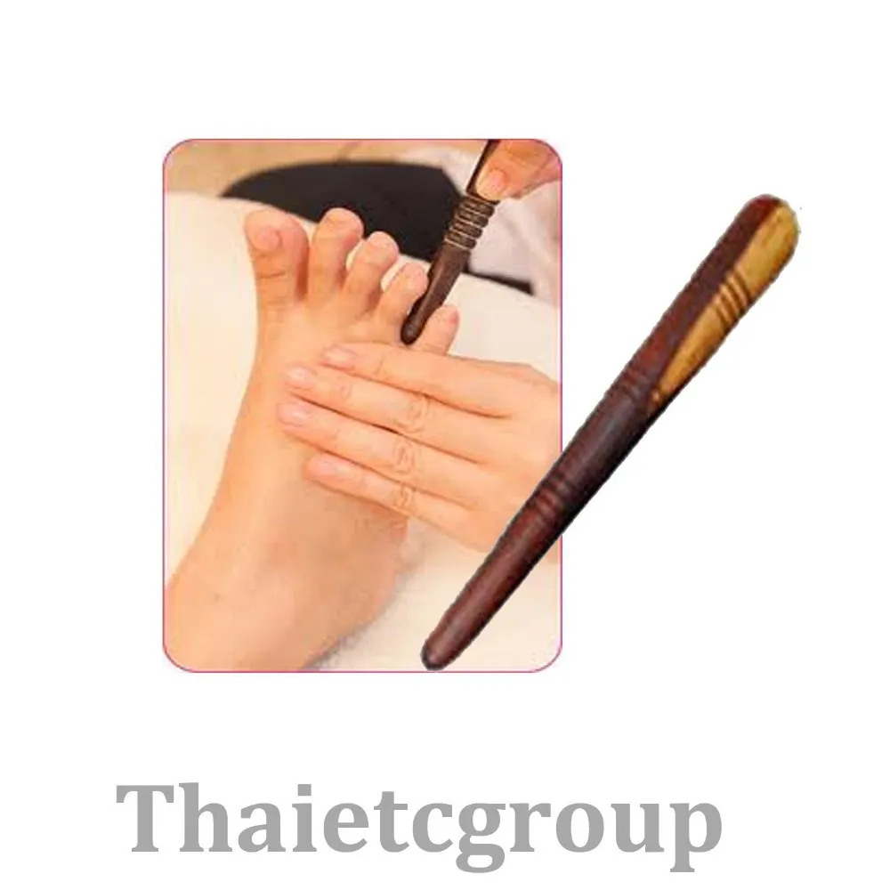 [Vita sana] Riflessologia Salute Thai piede massaggio bastone di legno strumento spedizione gratuita con grafico X 1pc