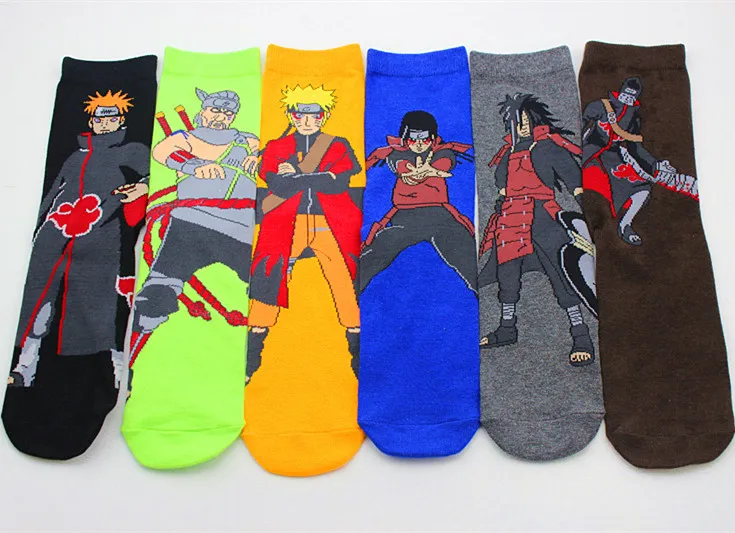 UCHIHA LQ 2020 Neues Design Calze Ciclismo Estivo 1 Paar/Los Calzini Ciclismo Comic Ninja Baumwolle Cartoon Socken