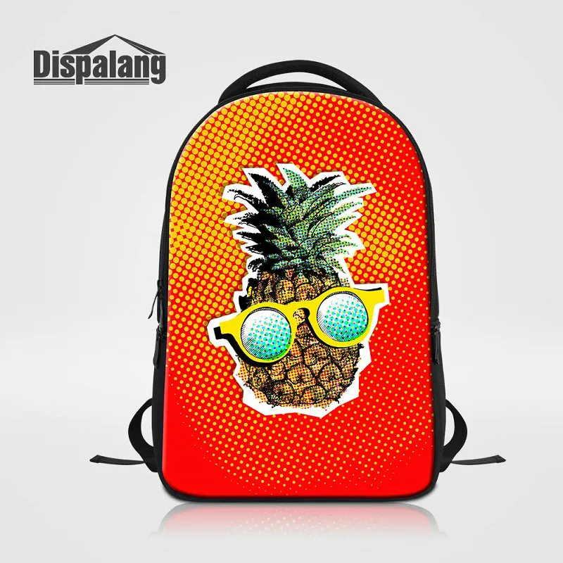 Kadınlar için 14 inç Laptop Sırt Çantası Benzersiz Meyve Ananas Okul Çantaları Genç Kızlar için Sırt Çantası Kadın Bagpacks Rugtaş Koleji Mochilas Paketi