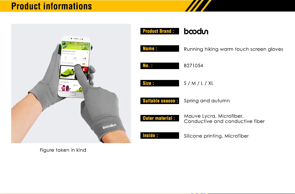 Boodun الشتاء الدراجات قفازات الرياضة شاشة اللمس gel قفازات الدراجة mtb الطريق outdoor كاملة فنجر دراجة القيادة قفازات الرجال النساء