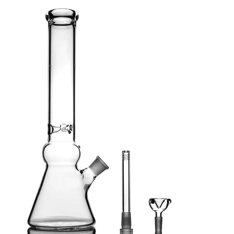 Hookahs Classic Beaker Base Glass Bongs DAB Oil Rig Bong med isfångare 18mm Downstems på rabattvatten