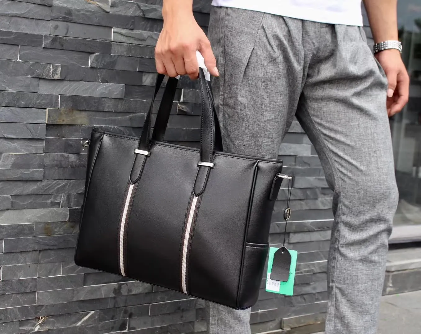 2019 новый дизайнер мужские бизнес-сумки из натуральной кожи мужская компьютерная сумка высокого Qaulity сумка дизайнер портфель большой размер сумка