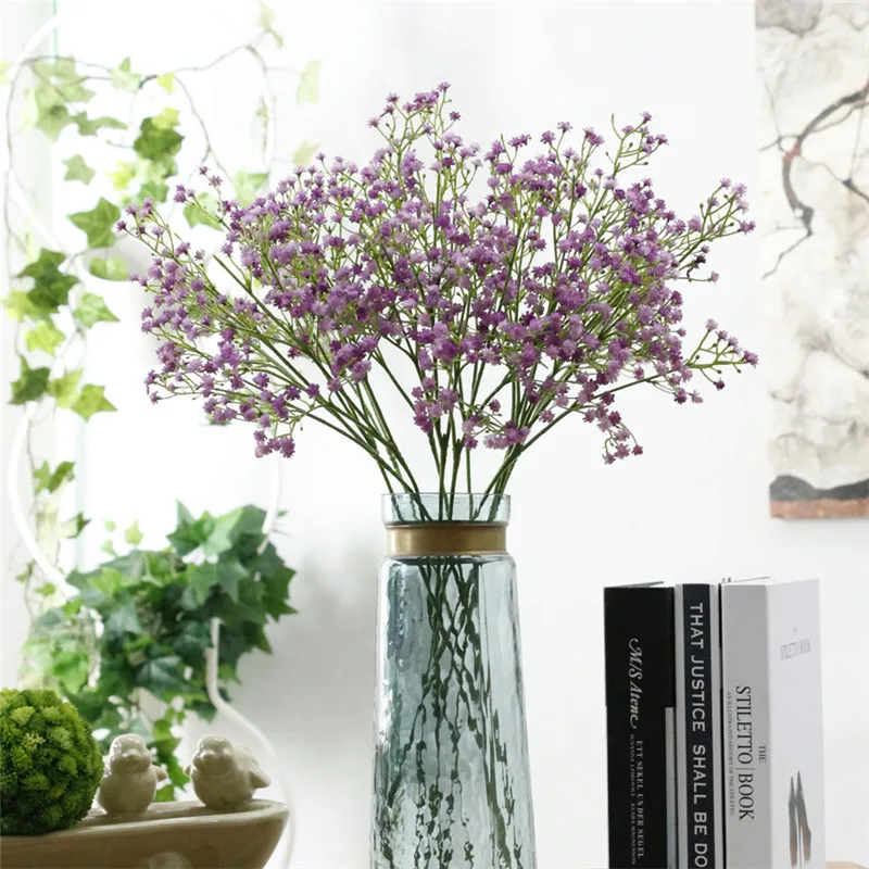 웨딩 홈 호텔 파티 장식 6 색에 대 한 고품질 DIY 인공 아기의 호흡 꽃 Gypsophila 가짜 실리콘 공장