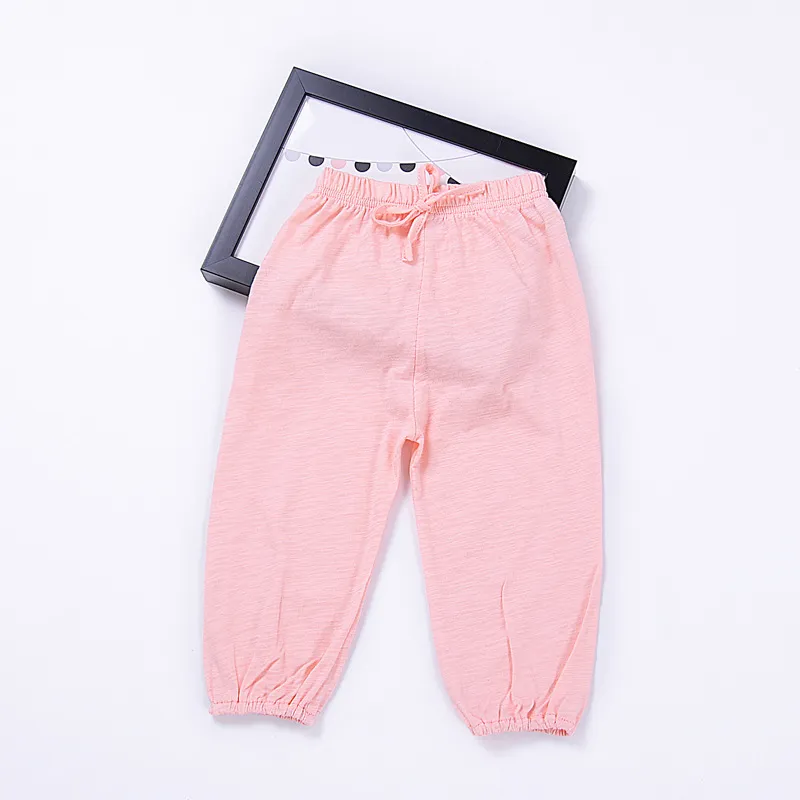 Summer Children's Trousers Bamboo Cotton Children's Pants Baby Boys And Girls Mosquito Pants Feet Nine Pants Kids Clothing Lantern Trousers