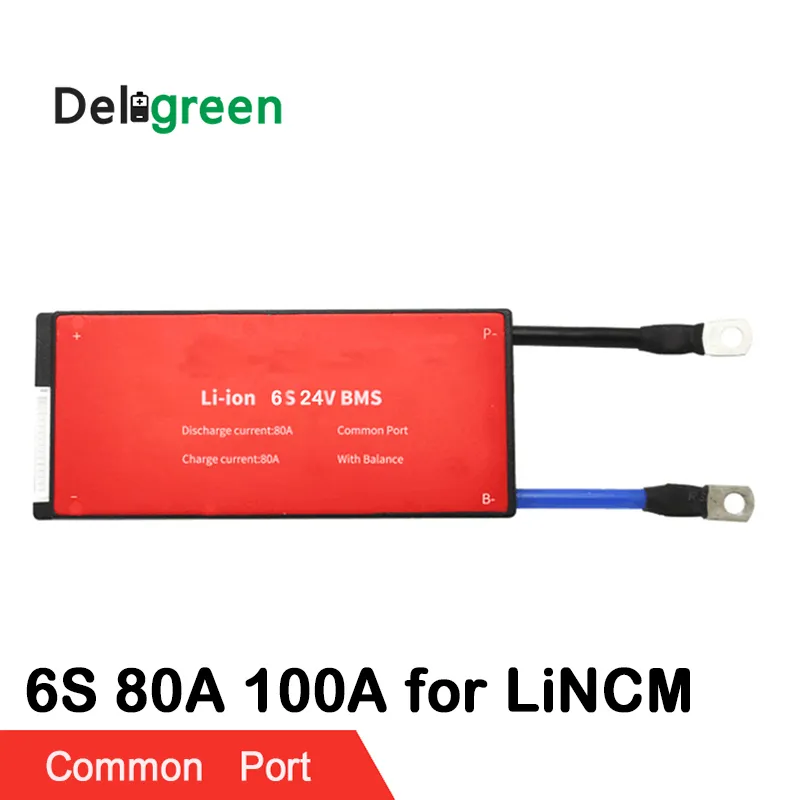 6S 80A 100A 24V PCM / PCB / BMS общий порт для LiNCM аккумулятор 18650 литий-ионный аккумулятор защиты совет