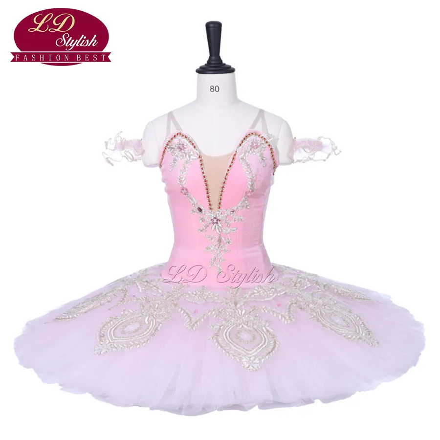 Professional Pink Adult Ballet Tutu Sleeping Beauty Performance Stage Wear Women Ballet Dance Competition Costumes Girls Ballet Skirt