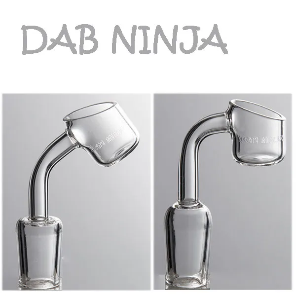 2mm d'épaisseur Quartz Banger Carb Cap Accessoires pour fumer Dab Ninja Logo 45/90 degrés 19mm 14mm 10mm Mâle / Femelle Joint en verre poli Bong Dab Rigs