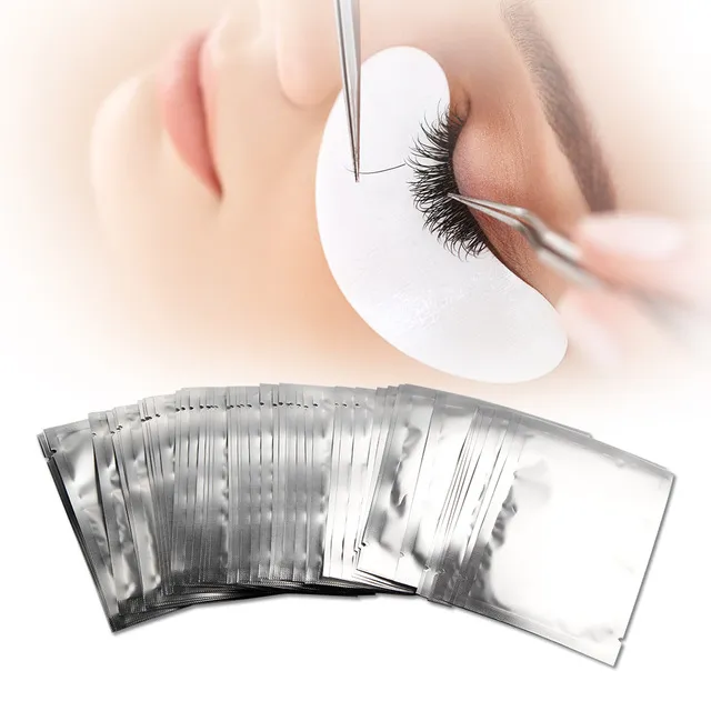 Dünne Hydrogel-Augenklappe für Wimpernverlängerung, Unter-Augen-Patches, fusselfreie Gel-Pads, feuchtigkeitsspendende Augenmaske, Wimpernspitzen, Papieraufkleber, Wraps