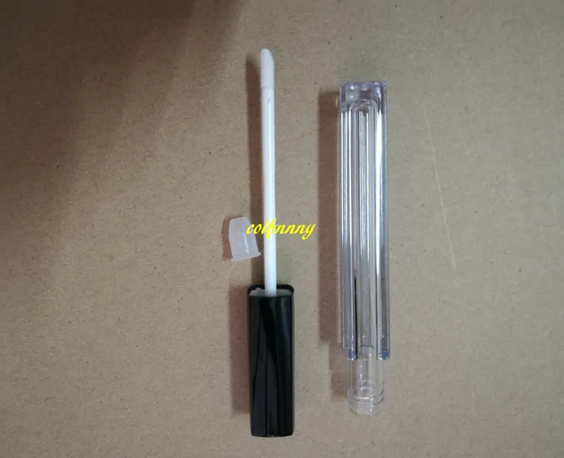 / Tube brillant à lèvres vide réservoir d'huile à lèvres maquillage récipient brillant à lèvres 5ml Tubes carrés en plastique avec le prix de gros