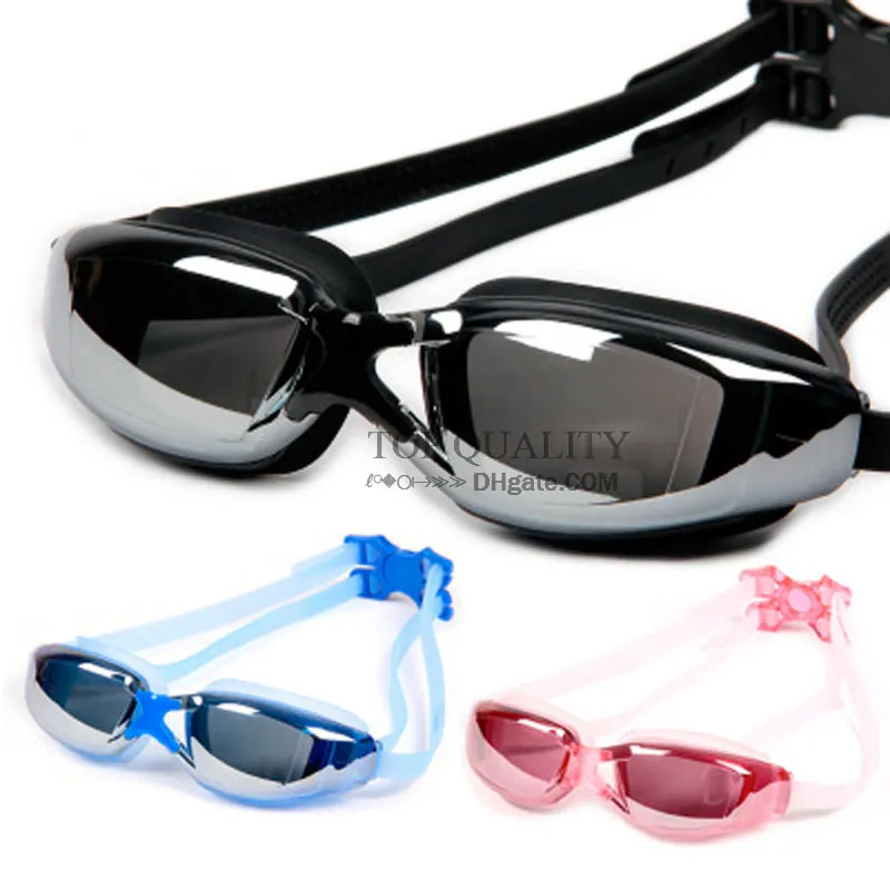 A estrenar Hombres Mujeres Anti Niebla UV Protección Natación Gafas Profesional Electroplate Impermeable Gafas de natación Deportes acuáticos Esenciales.
