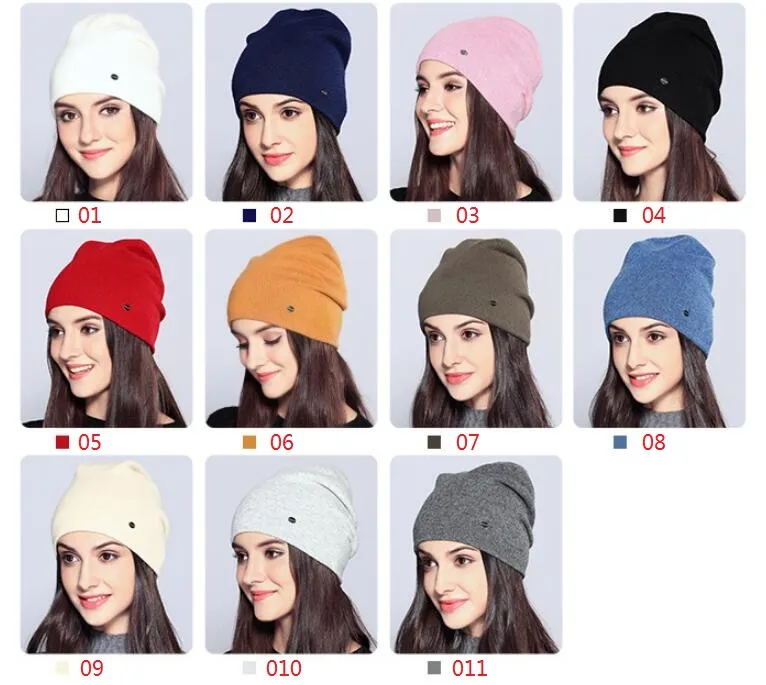 Berretto da donna di nuovo arrivo Cappello invernale caldo casual lavorato a maglia in cashmere Berretti da donna Skullies Berretti Cappello cofano