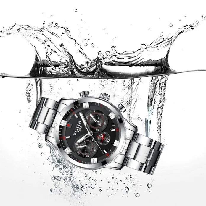 2018 new watch men's quartz watch three-needle business waterproof fashion student trend Fashion jeweleryampwatche Waterproof wristwatch