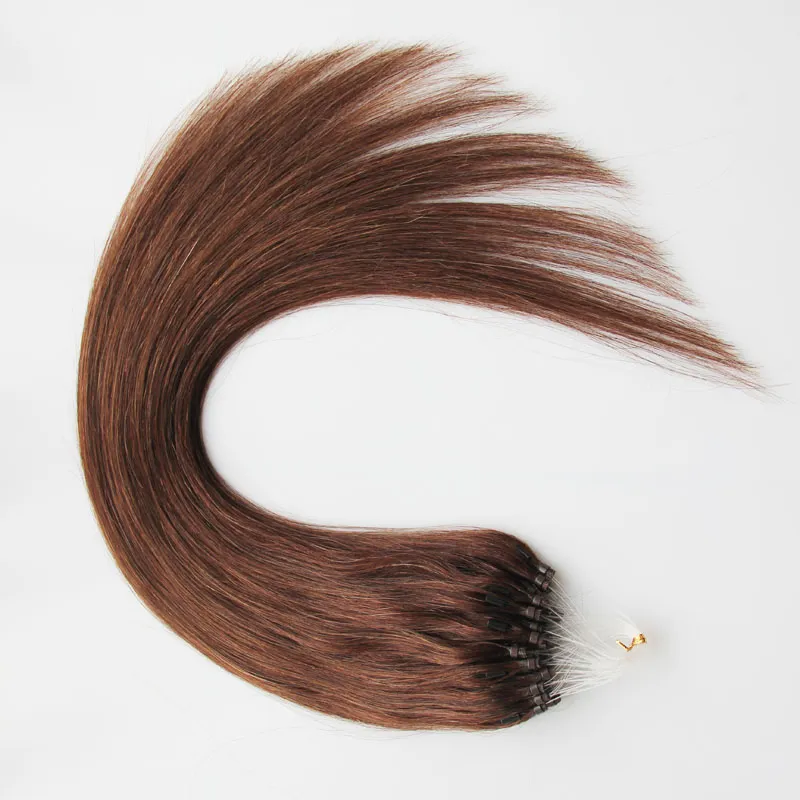 Micro Loop Ring Links Human Hair Extensions Straight micro bead 100g Apply Natural Hair Micro Link Hair Extensions Human