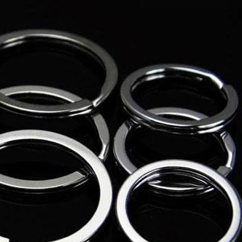 Diameter 20mm 25mm 28mm 30mm 32mm 35mm Stainless Steel Round Key Rings Holder Keyring Fit Keychains Jewelry