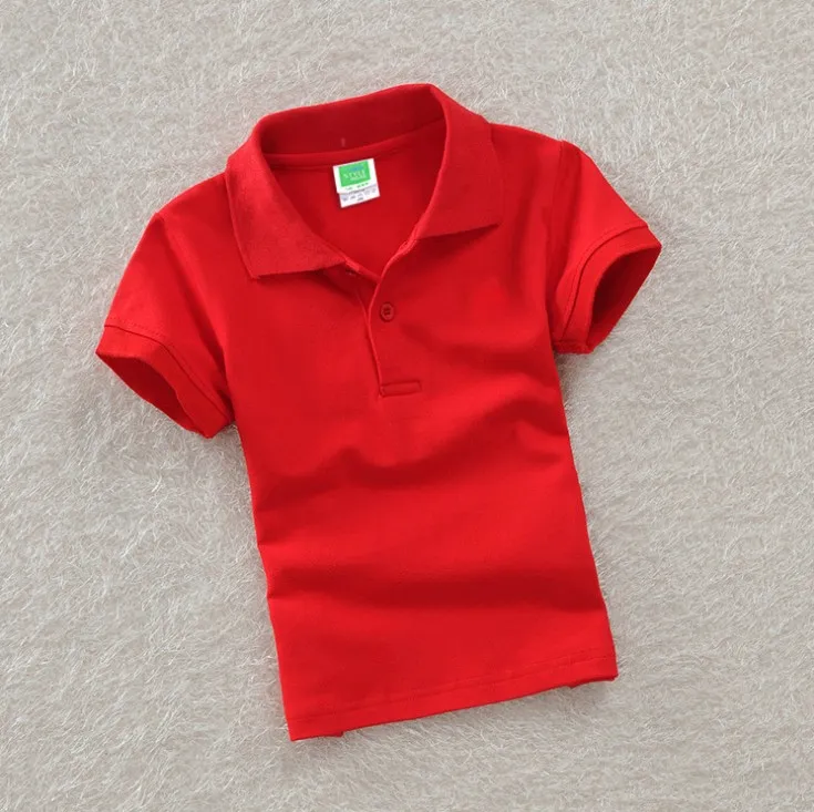 Diy crianças manga curta t-shirt kindergarten crianças menino menina pólos pai-criança camisa polo personalizar impressão cor pura camisa de verão top top tees