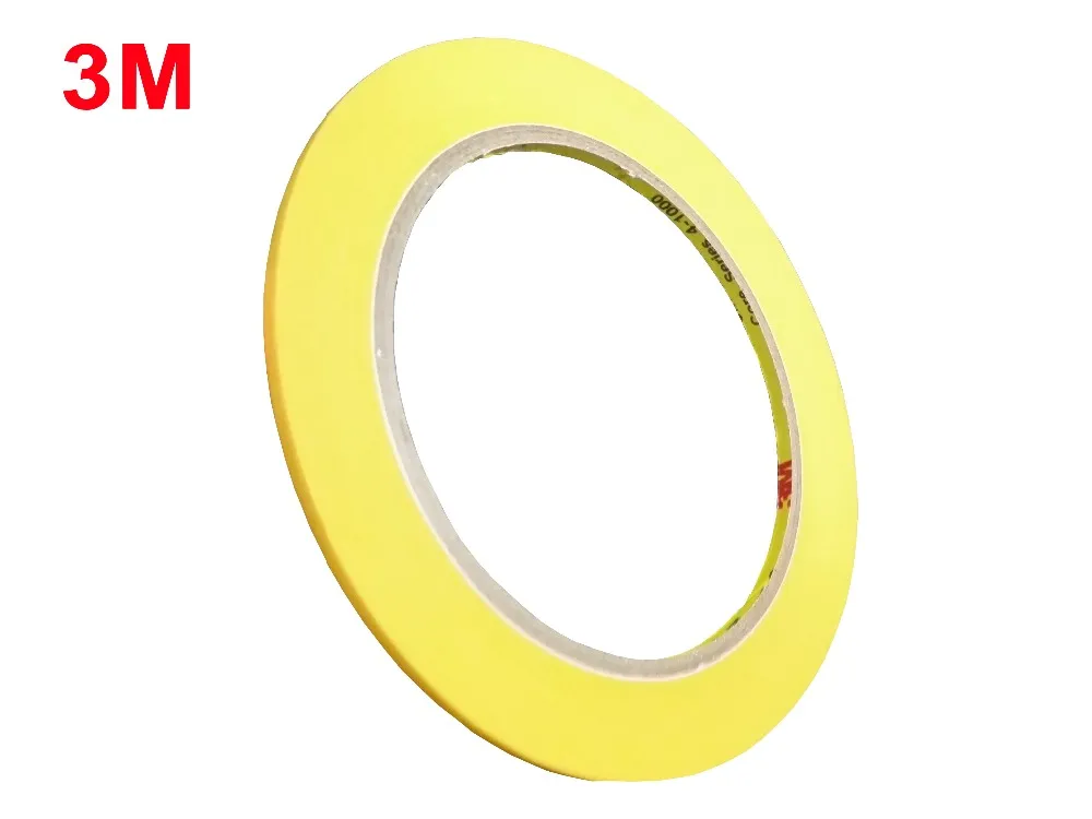 Slim 4mm * 50meters, 3m244 Hi-Temp Maskering Tape Auto Schilderij Refinish Electronic Protection 3M Single Sided Tape 2016