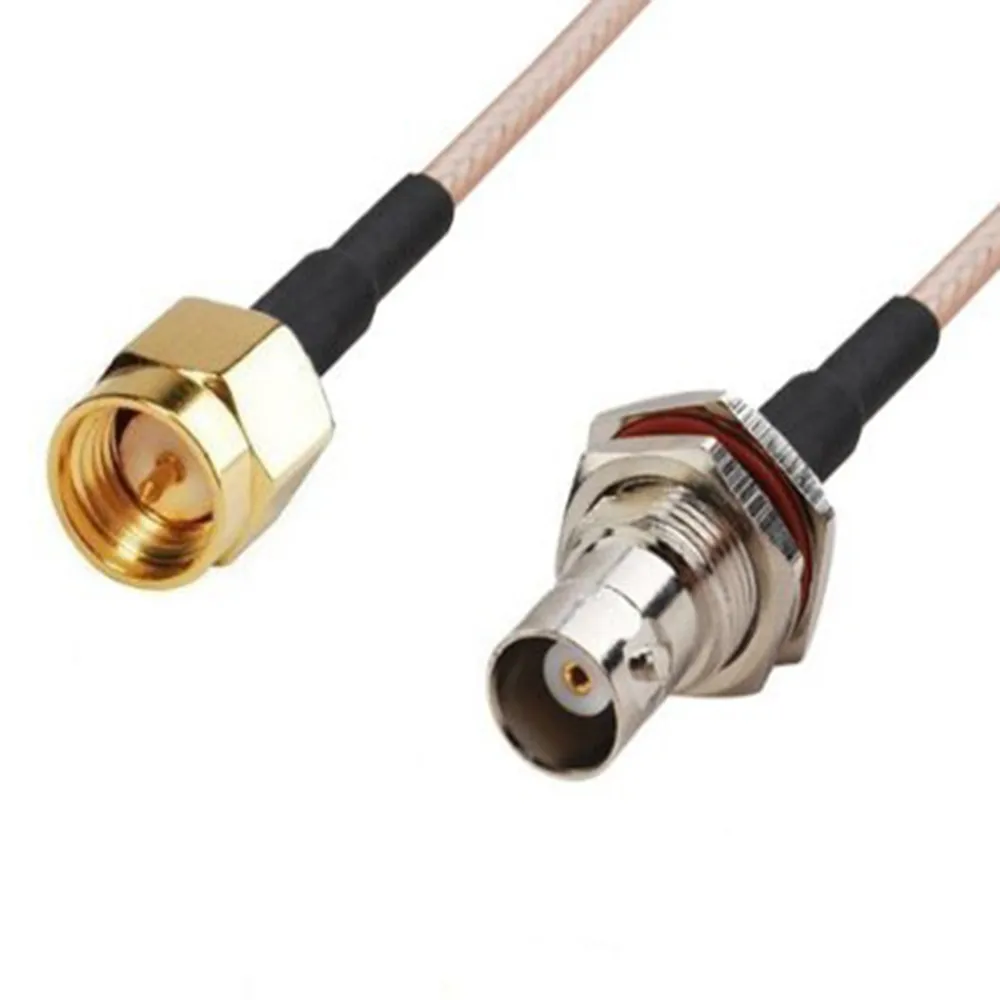 RF Coaxial Coax Cable Assembly SMA Man till BNC Kvinna Bulkhead RG316 Koaxialkabel