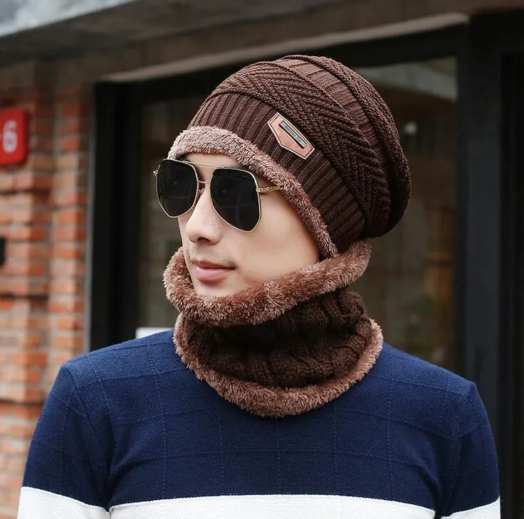 / Winter Beanie Hat Sjaal Set Adult Kids Maat Warme Muts Dik Knit Kalotje voor mannen vrouwen