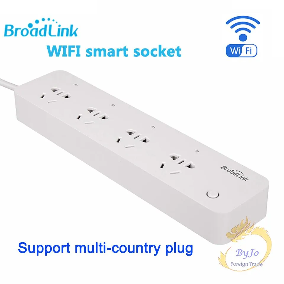 Broadlink MP1 Smart Power Strip Socket Separate Controllerable WiFi Smart Socket 4-Outlet Strömuttag för Smart Automation