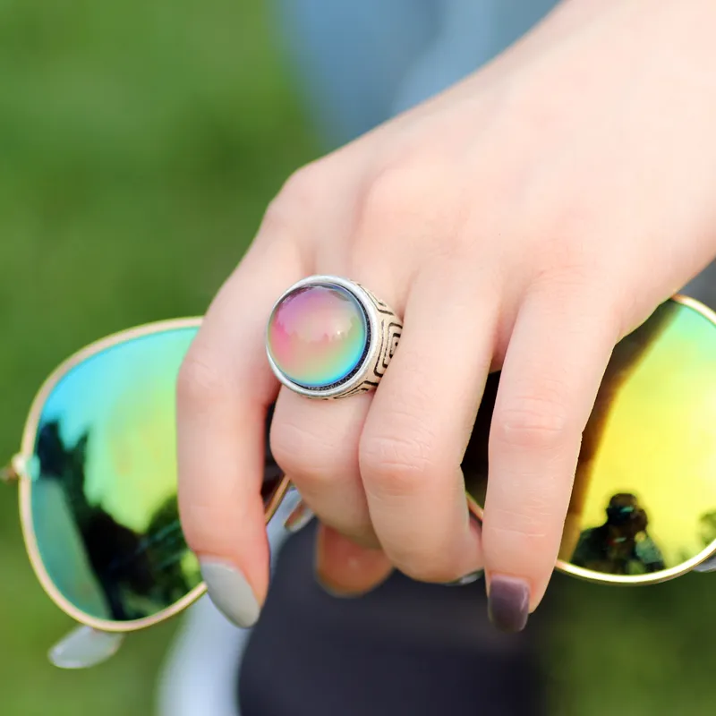 Venda por atacado novo design womens emoção sentindo cor mudança de humor anel de alta qualidade anéis jóias