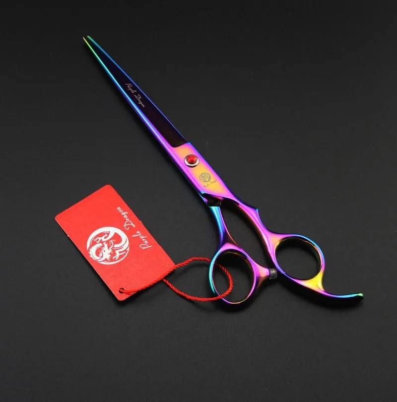 Med detaljhandelspaket Purple Dragon Set 70quot Professional Hair ScoSors Hair Cutting Scissorsthinning Scissors 5523138