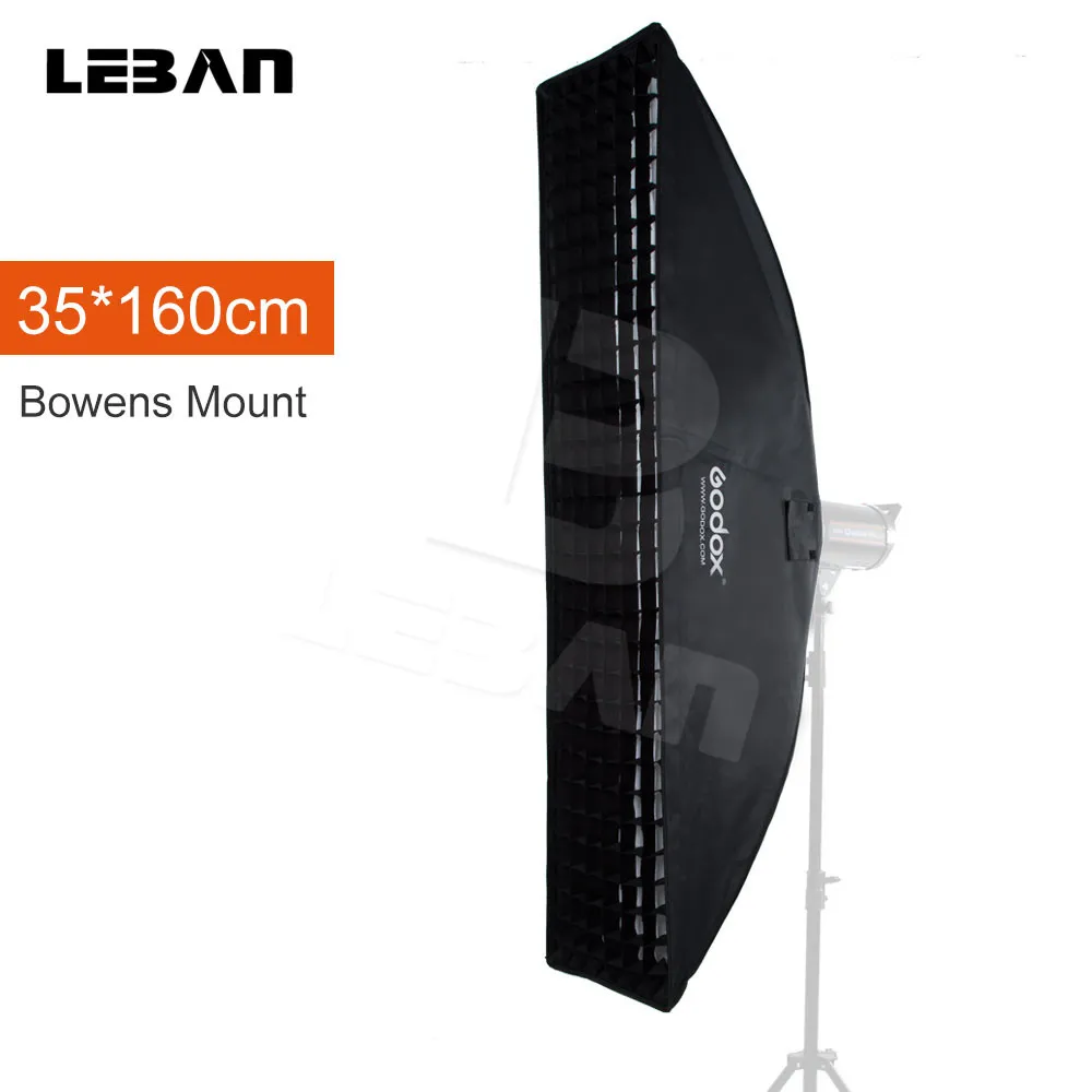 Godox 35*160cm 14 "x 63" grille nid d'abeille Softbox Bowens Mount pour Studio Flash stroboscopique