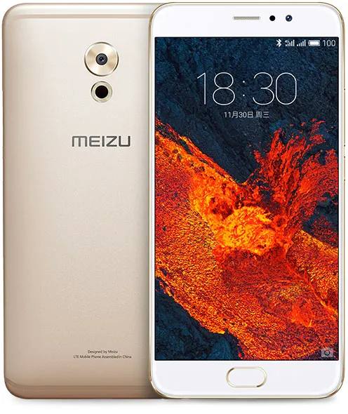 Téléphone portable d'origine Meizu Pro 6 Plus 4 Go de RAM 64 Go/128 Go de ROM 5,7 "écran 2K Octa Core Exynos 8890 4G LPDDR4 12MP 3D presse mTouch téléphone portable