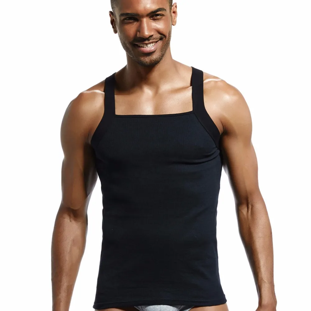 Men's Fashion Vest Home Sleep Casual Men Colete Cotton Tank Top Solid T-shirts Gay Sexy Top Clothes Sleeveless Garment