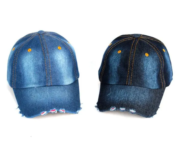 Unisex Denim Beyzbol Şapkası Boş Yıkanmış Düşük Profil Jean Şapka Casquette Erkekler Ve Kadınlar Için Ayarlanabilir Snapback Şapka Caps Ebeveyn-çocuk Kap