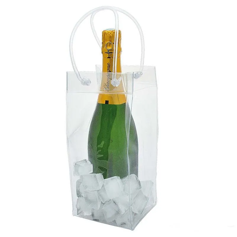 Wine Ice Cooler Rapid Beer Cooler Ice Bag Outdoor Sports Ice Jelly Bag Picnic Chillers Frozen Bag Bottle PVC