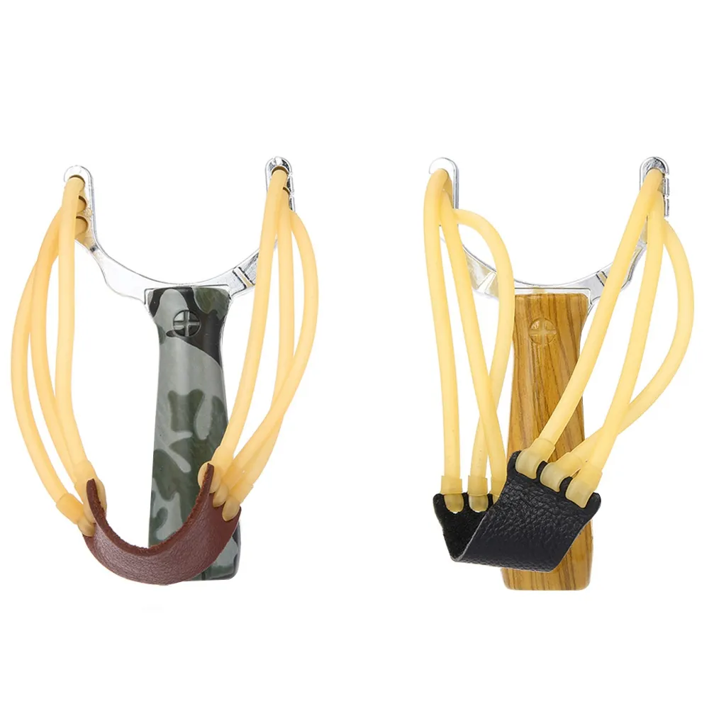 Zinc Alloy Slingshot Powerful Launcher Hunting Catapult Ergonomic handle,which can give you a good touch feeling for entertainment.
