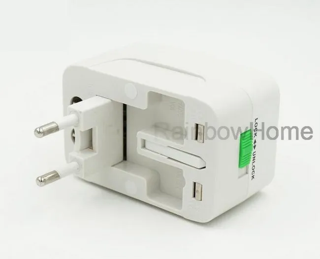 Tudo em um Universal Internacional de Viagem Adaptador de Tomada de Energia AC Adaptador de Parede Transformador com AU EUA REINO UNIDO DA UE Tomada Multifunções Portátil