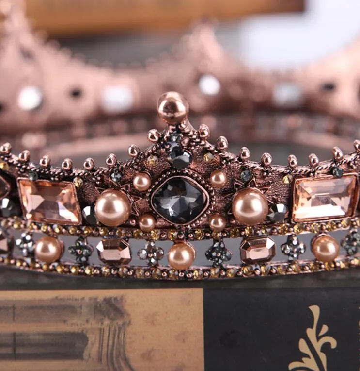 Nuovi arrivi Brillanti perle di strass Corona Lega più popolare Brillante corona Matrimonio Prom Party Diademi da sposa ragazze