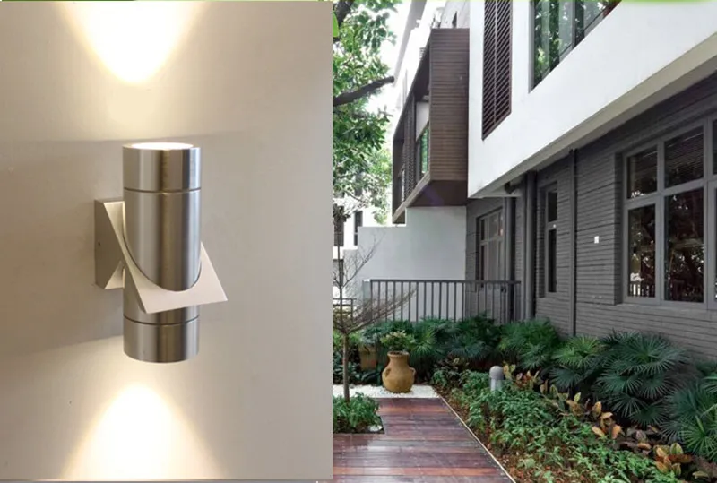 Modern Outdoor Wall Lamps Porch Light Aluminum 6W Weather-Proof Cylinder Wall Sconce Suitable for Garden and Patio