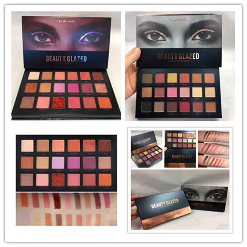 NOVITÀ Hot Makeup Beauty Glazed 18colors Eyeshadow Palette Rose Gold / I Got You 2 Edition Cosmetici per gli occhi Spedizione DHL di alta qualità