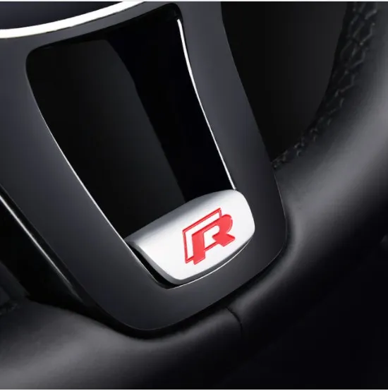 Pegatina de Metal para volante, emblema R Rline para Volkswagen 2017 Touran Golf 7 MK7 Passat B8, accesorios para coche Styling258O