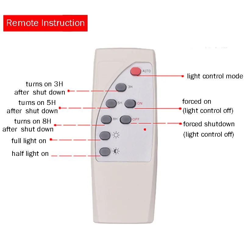 Holofote solar com lâmpada led 40w60w100w200w, super brilhante, à prova d'água, ip67, luz de rua com controle remoto 7991299