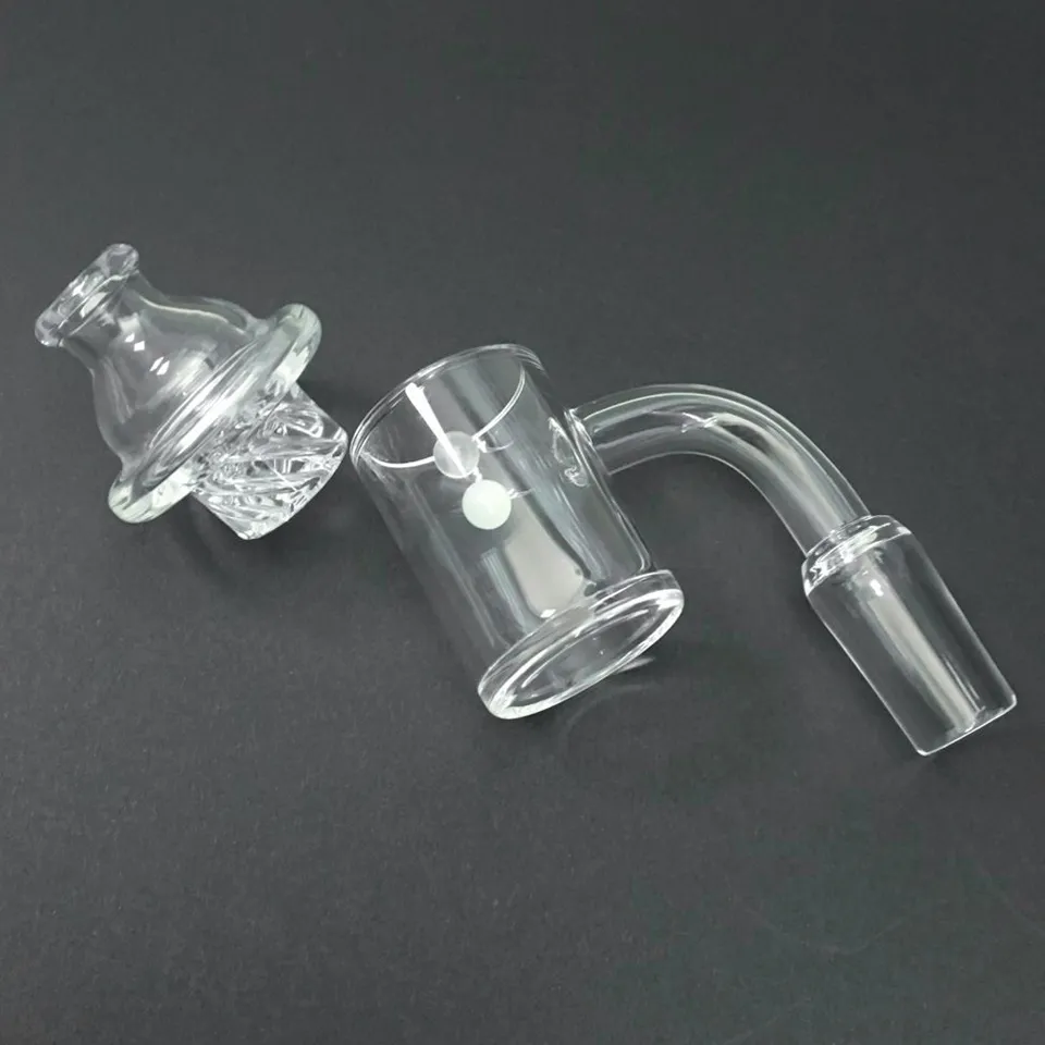 25mm xl 4mm acessórios de fumar espessos Banger de quarts com mais recente giro turbina de vidro carbo de quartzo bola para bongo