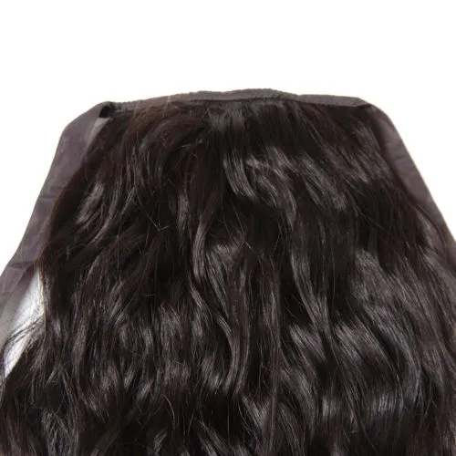 DIVA1 Human hair wavy curly ponytail hairpiece wrap around clip in drawstring brazilian hair drawstring ponytail for black women 120g 