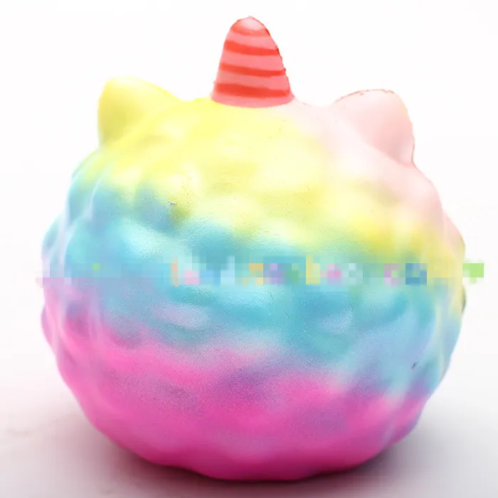 Barn leksaker gåva 11cm jumbo mjuk långsam stigande regnbåge squishy unicorn kawaii söt björn / panda telefonremmar hängsmycke bröd tårta doftande baby leksaker