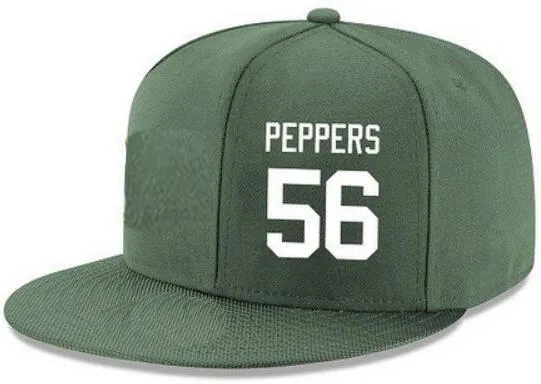 Snapback Hats Niestandardowy numer nazwy gracza #21 Clinton Dix Green Bay Hats Dostosowywane wszystkie czapki zespołu Akceptuj Flat Hafloidery LO313D