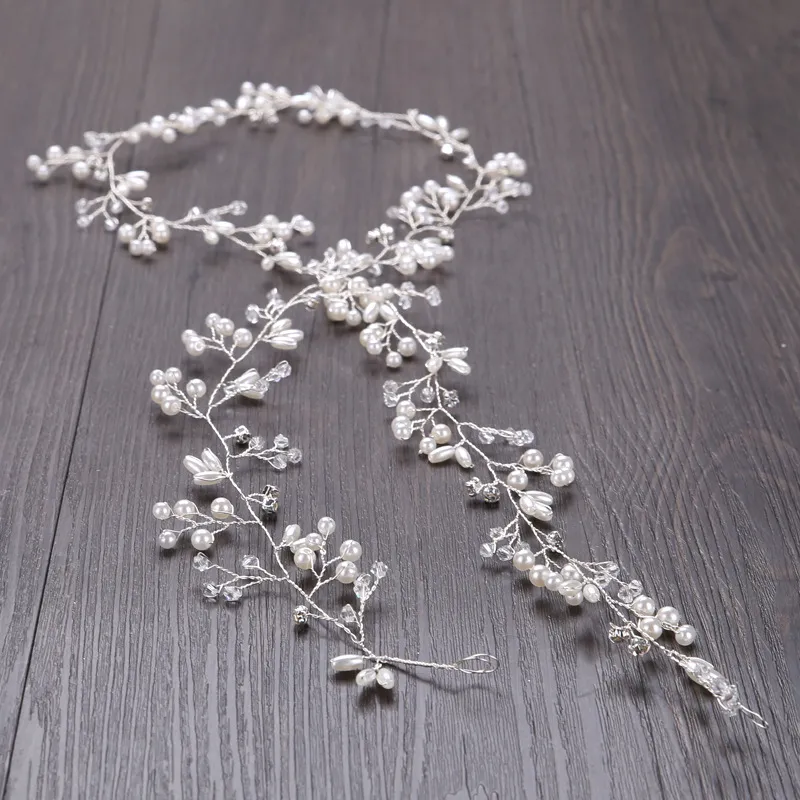 Mariage mariée cristal fascinateurs longue chaîne de cheveux bijoux strass couronne princesse reine coiffure bal or argent bande de cheveux accessoires