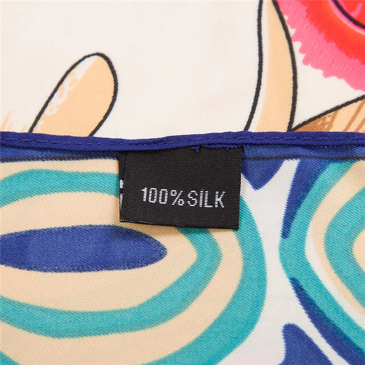 New Twill Silk Scarf Women Animal kingdom Print Square Scarves Fashion Wrap Female Foulard Large Hijab Shawl Neckerchief 130*130CM