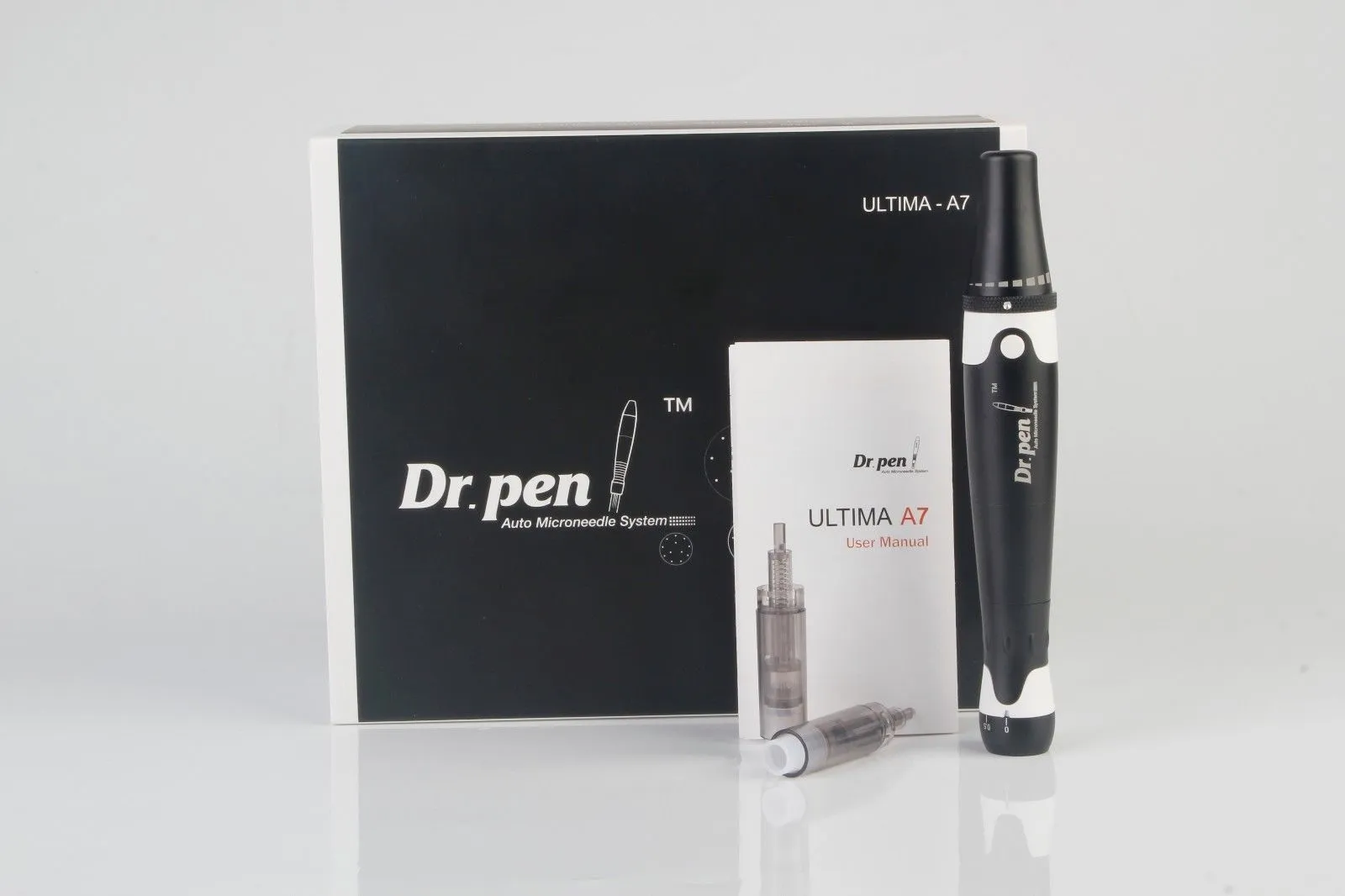 Dr.Pen A7 DERMAROLLER AUTO Microneedle System Justerbara nållängder 0,5 mm-2,5 mm elektrisk stämpel Micro dermmapen
