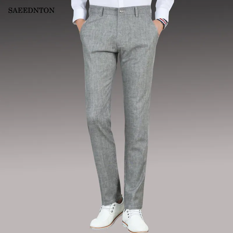 2018 New Arrival Fashion Summer Linen Pants Men Breathable Casual Pants Comfort Mens Big Size Flax Trouser Male 40 Loose 3 039 DHgate