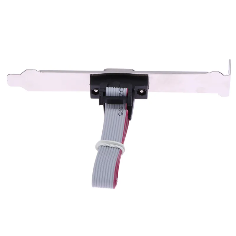 High Quality Motherboard RS232 DB9 Pin Com Port Ribbon Serial Cable Connector Bracket
