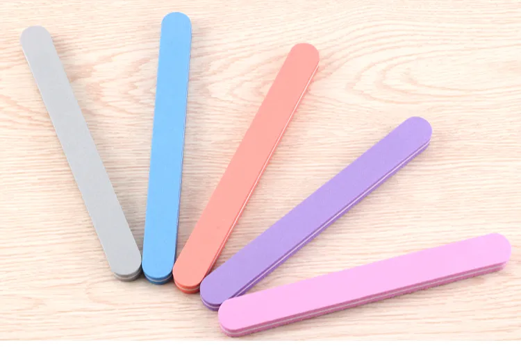 Nail Files Buffer Double Side Straight Emery Boards For Nails Art Washable Manicure Nail Tools Sanding Buffering block7633626