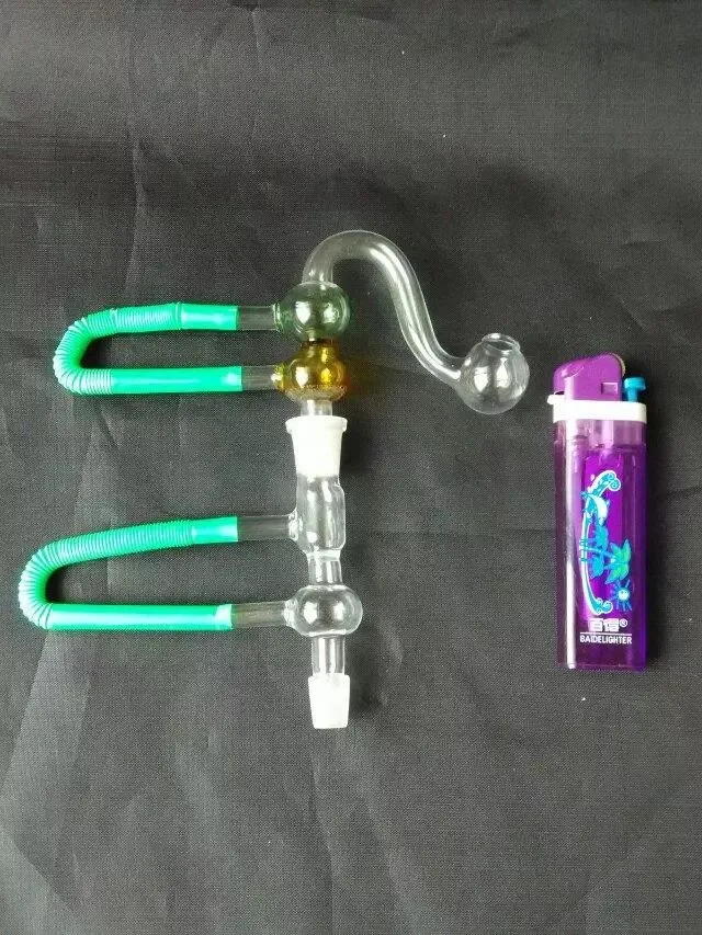 New Green adapter ,Wholesale Glass bongs Oil Burner Pipes Water Pipes Glass Pipe Oil Rigs Smoking, 