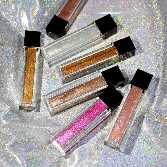 NUOVO oro argento glitter e rossetto opaco nudo impermeabile trucco lucido labbra rosse liquide opache tubo cosmetico labbra